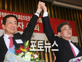 이한구·진영 신임 원내대표·정책위의장 선출
