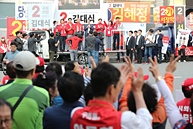 부산 윗반송 큰시장 방문인사 및 유세