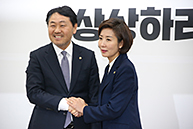 나경원 원내대표, 김관영 바른미래당 원내대표 예방