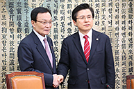 황교안 당대표, 더불어민주당 이해찬 당대표 예방