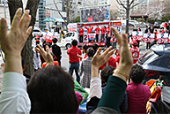 창원 반송시장 유세