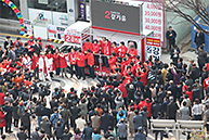 창원성산 강기윤 후보 대끼리 유세