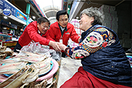 통영 서호시장 방문 인사