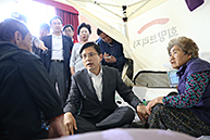 고성 현장 최고위원회의 및 이재민 보호소 방문