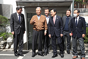 황교안 총괄선대위원장, 김종인 前 대표 예방