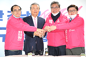 김종인 총괄선대위원장, 서울 강남 후보 지원 방문