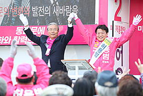 '72시간 투혼 유세'선거 13일차 - 서울 동대문갑 허용범 후보 지원 유세