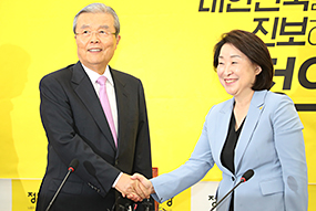 김종인 비상대책위원장, 심상정 정의당 대표 예방