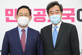 주호영 원내대표, 더불어민주당 이낙연 신임 당대표 접견