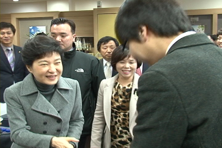박근혜 비상대책위원장 내수시장 상인연합회 면담