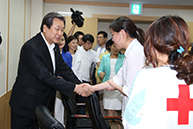 김무성 대표, 강남구 보건소 방문