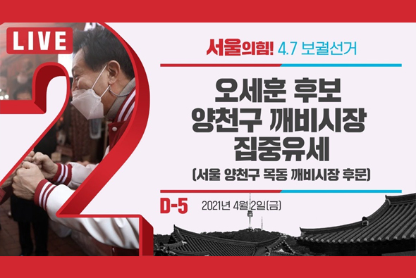 [D-5 Live] 오세훈 후보, 양천구 깨비시장 집중유세