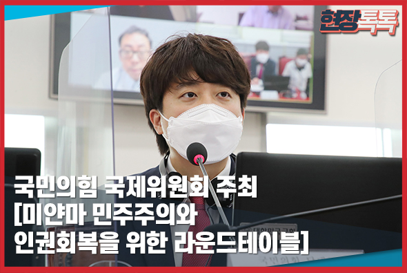 7월 8일 국민의힘 국제위원회 주최, [미얀마 민주주의와 인권회복을 위한 라운드테이블]