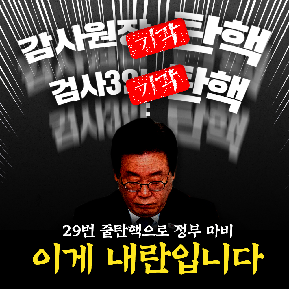 29번 줄탄핵으로 정부 마비 이게 내란입니다