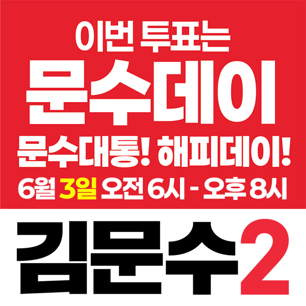 6월 3일 이번투표는 문수데이