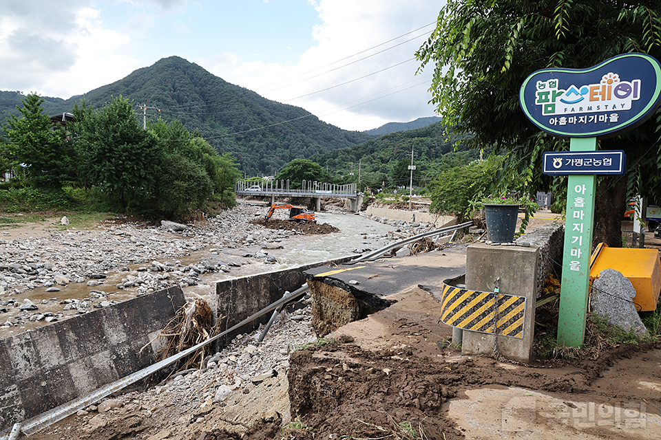 당지도부, 경기 가평군 수해지역 현장 방문