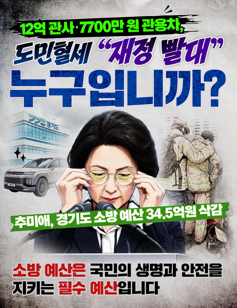 12억 관사·7700만 원 관용차,  도민혈세 “재정빨대” 누구입니까 ?