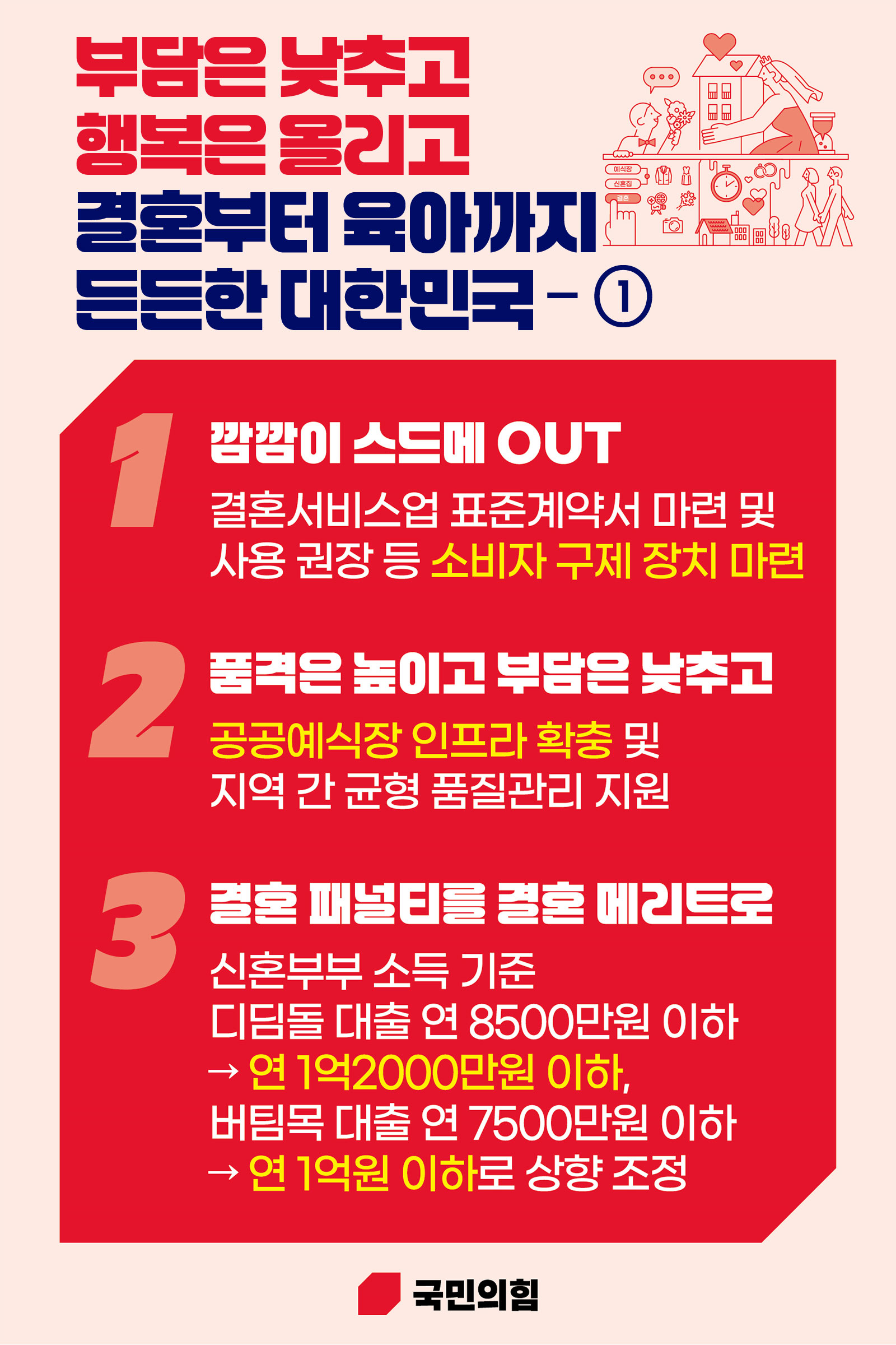 부담은 낮추고 행복은 올리고 결혼부터 육아까지 든든한 대한민국!