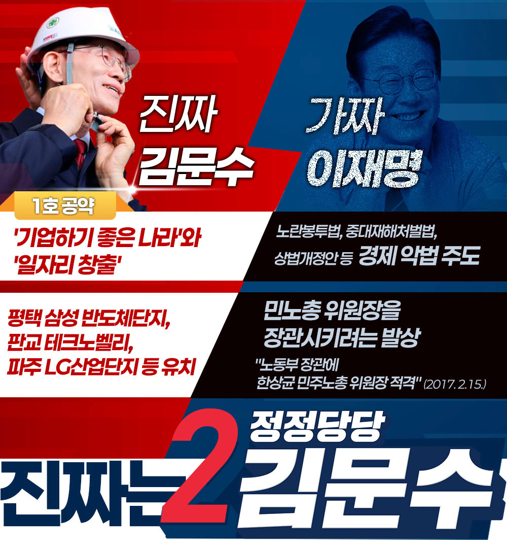 진짜 김문수 vs가짜 이재명