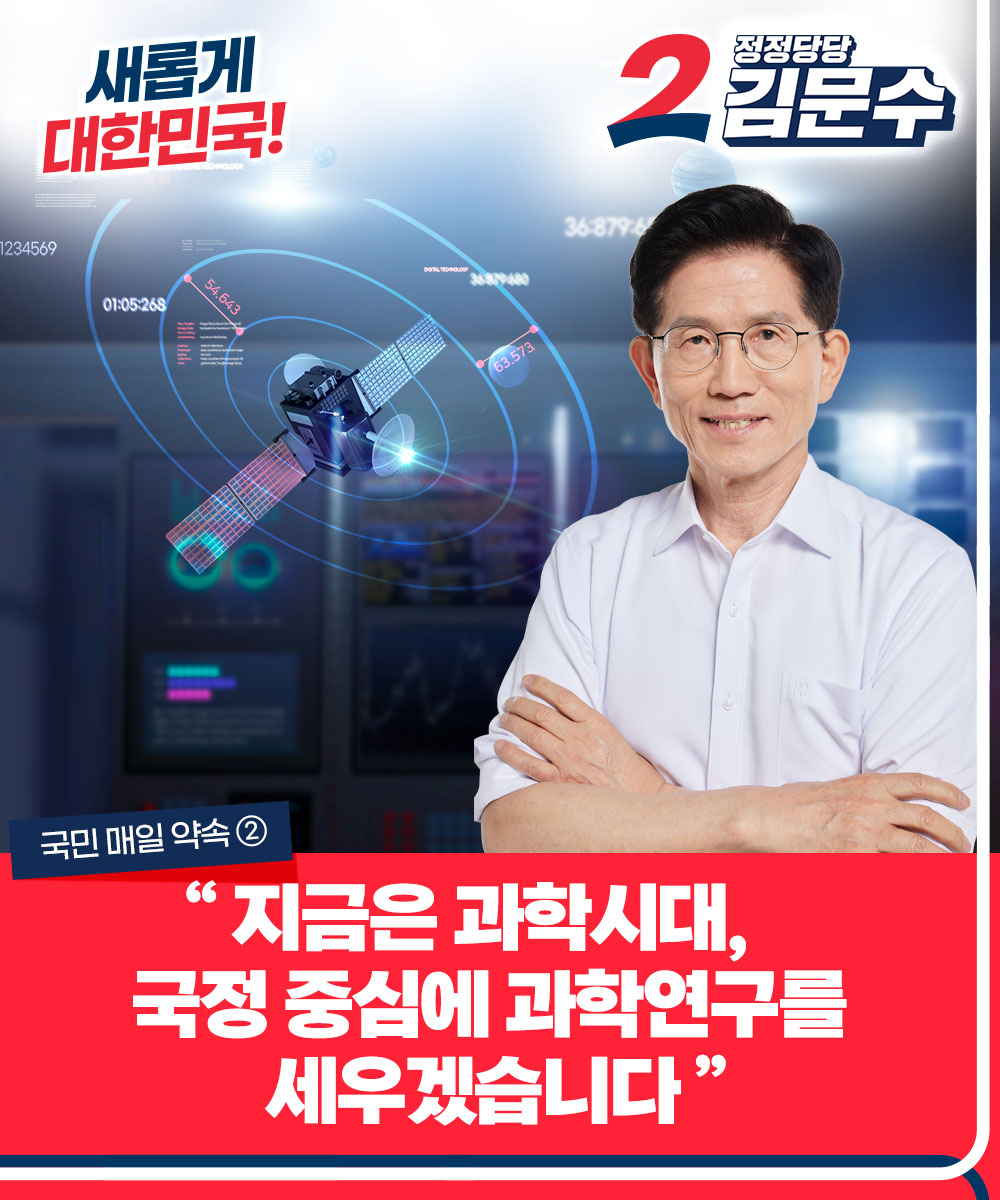 국민 매일 약속 ② 지금은 과학시대, 국정의 중심에 과학연구를 세우겠습니다